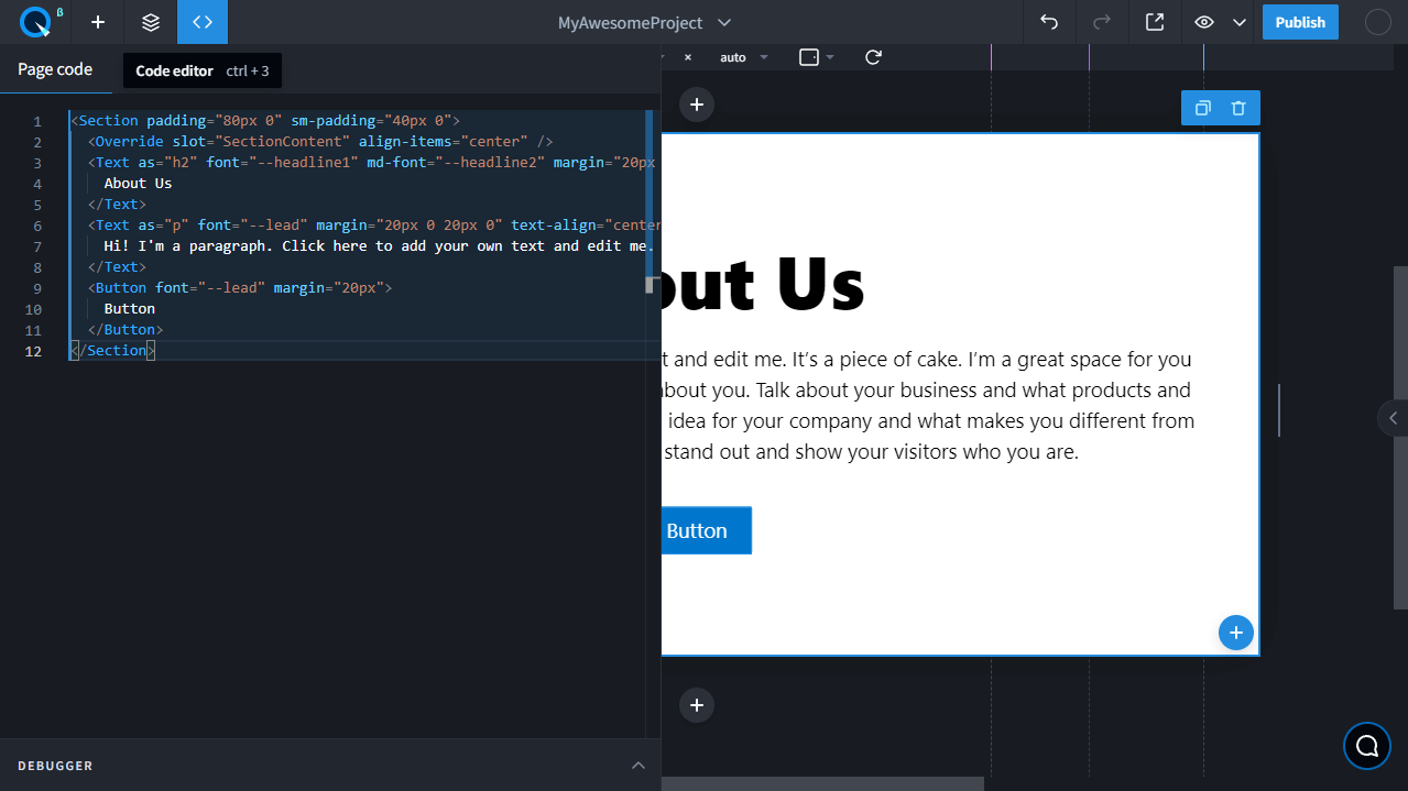 Code editor image