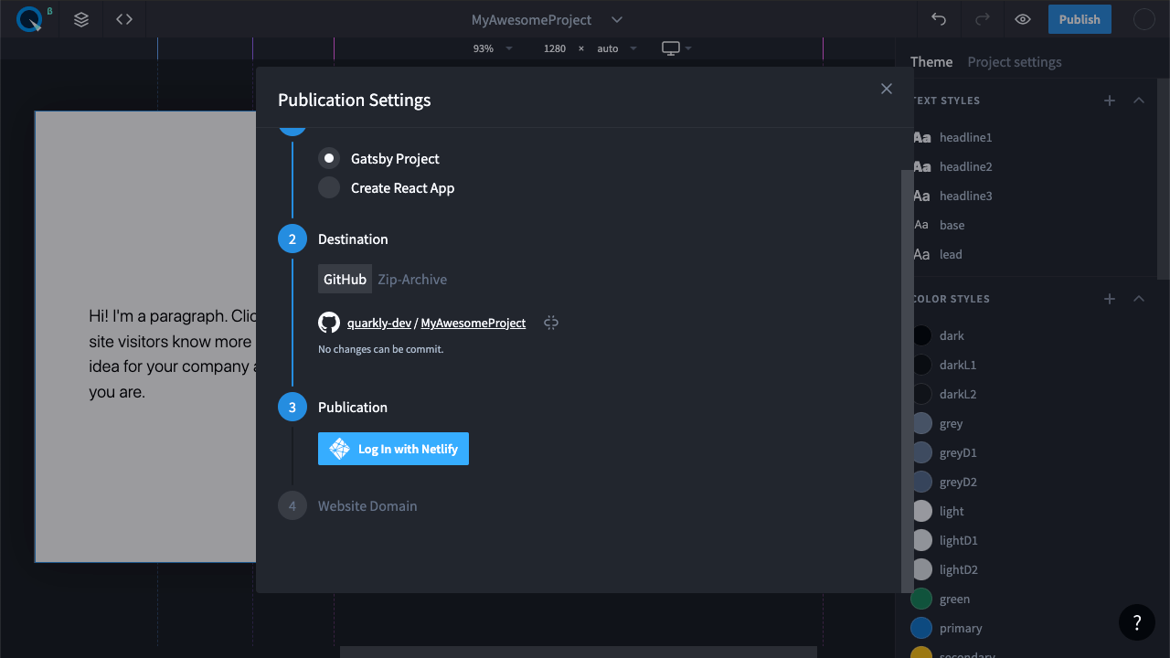 Connecting a Netlify account