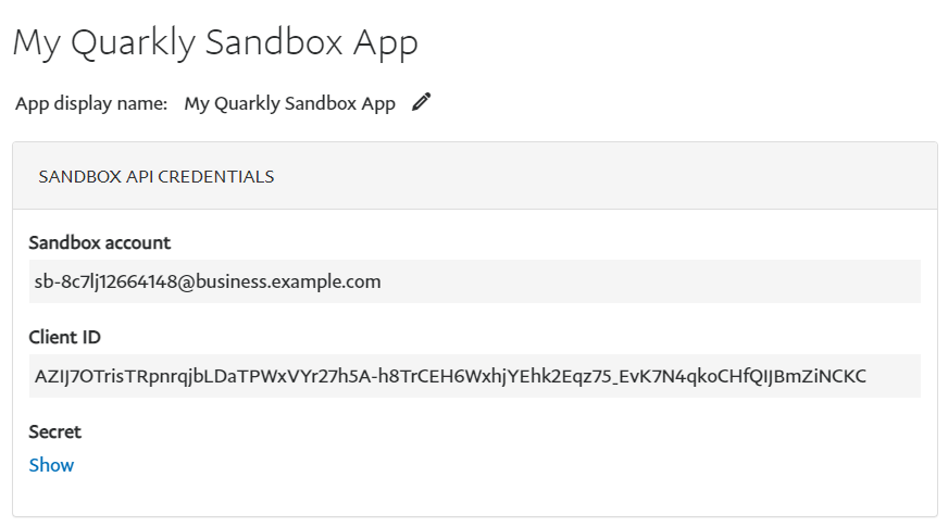My Quarkly Sandbox App